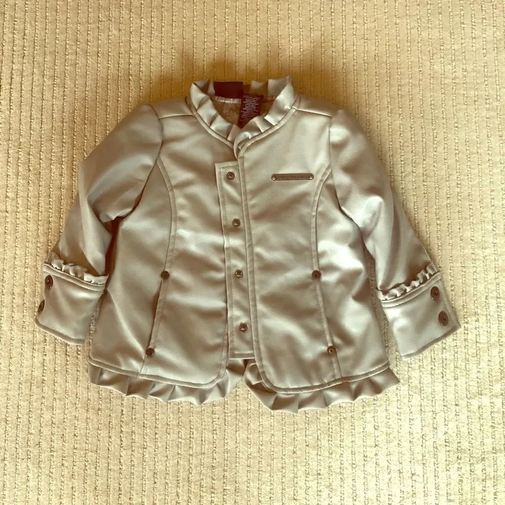 Calvin Klein Jeans Gray Faux Leather Jacket